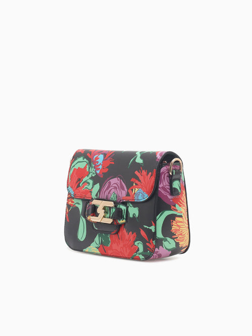 1281 Flora Flap Bag Black Black