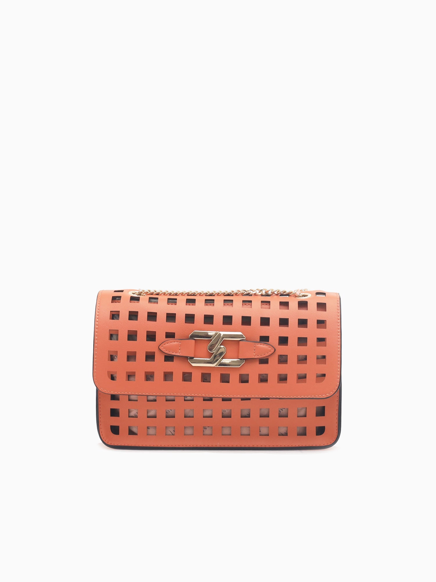 1283 Perf Flap Bag Orange Orange