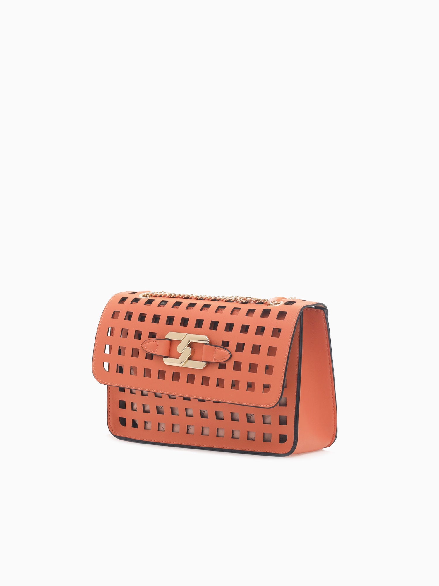 1283 Perf Flap Bag Orange Orange