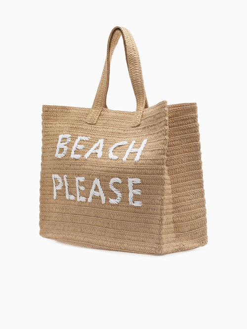 112123 Beach Please Tote Sand White White