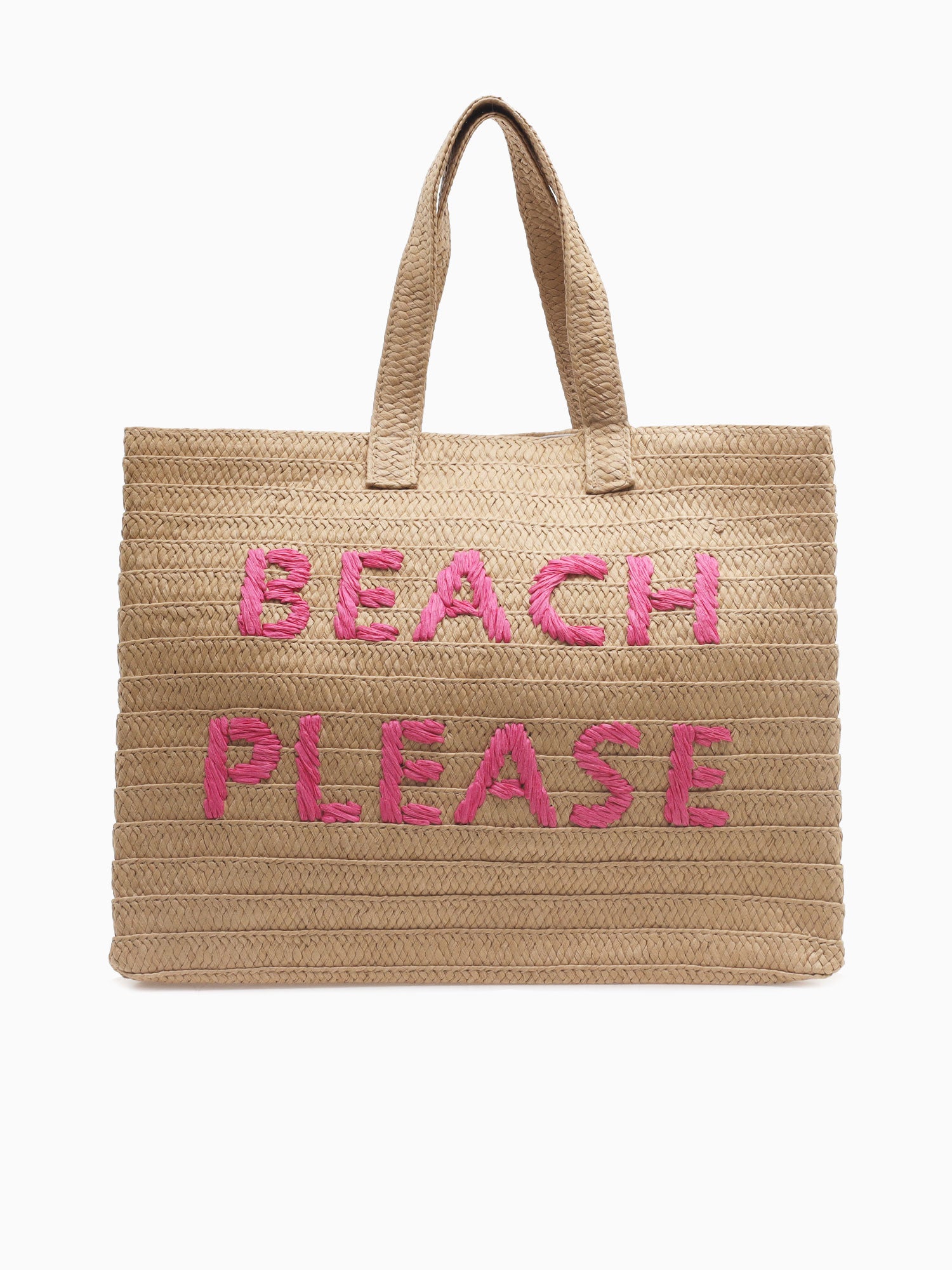 112123 Beach Please Tote Sand Fushia Pink