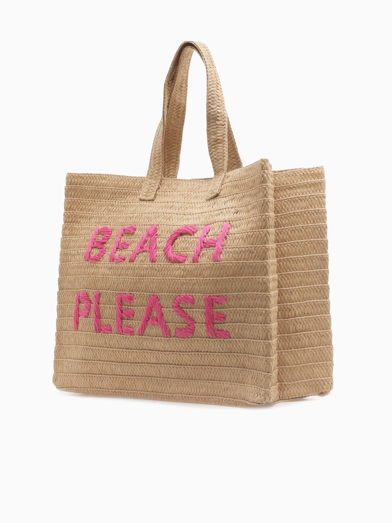 112123 Beach Please Tote Sand Fushia Pink