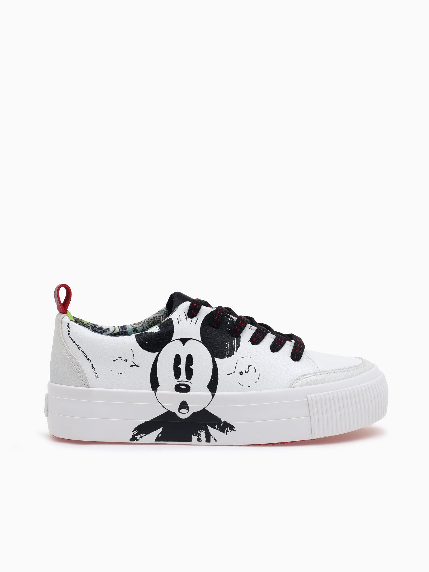 Street Mickey White Black print White / 5 / M