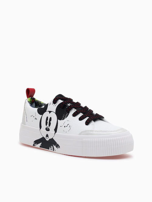 Street Mickey White Black print White / 5 / M