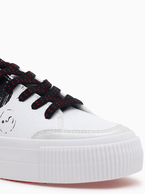 Street Mickey White Black print White / 5 / M