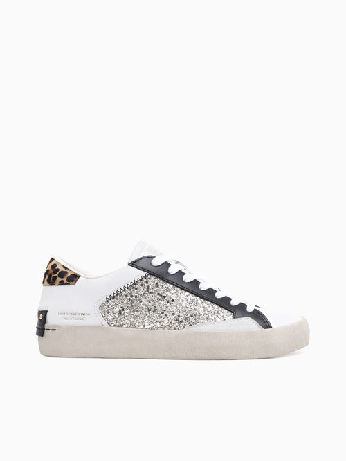 Low Top Distressed White Black leather G White / 35 / M