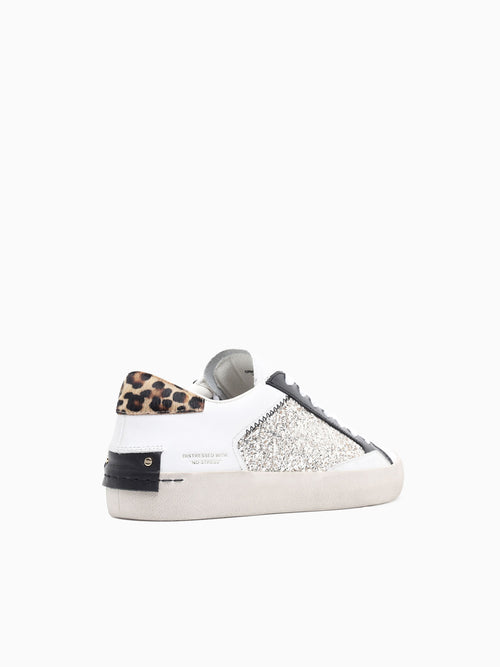 Low Top Distressed White Black leather G White / 35 / M