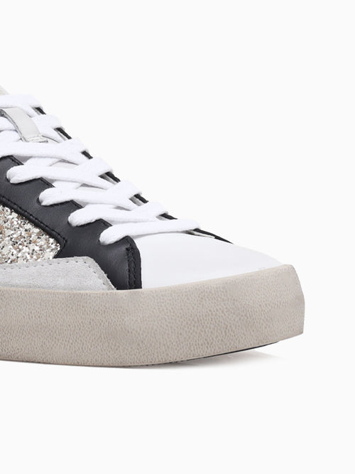 Low Top Distressed White Black leather G White / 35 / M