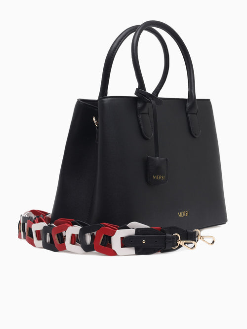 Meghan Lg Top Handle Black Black