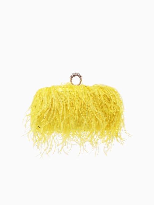 Feather Box Bag Canary Yellow