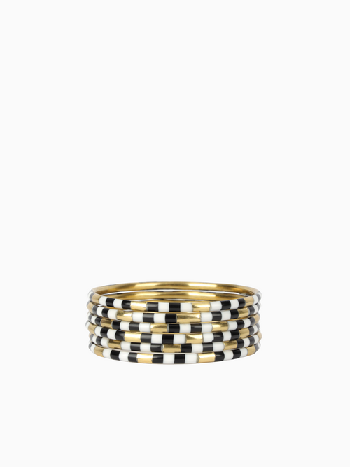 Veda Bangles Set Of 6 Black