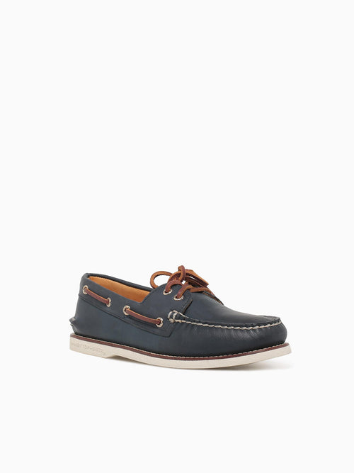 Gold A O 2eye sts15803 navy leather Navy / 7 / M