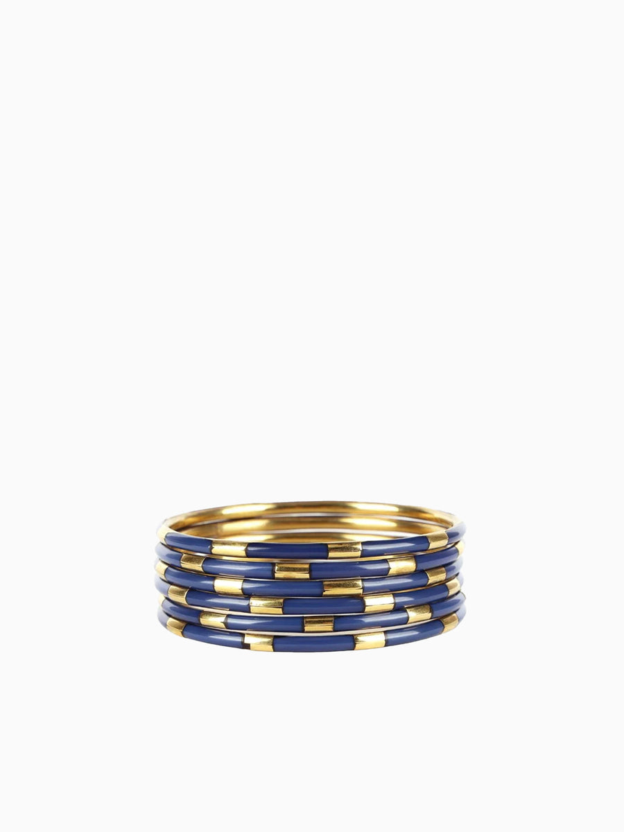 Veda Bangles - Set of 6 - Navy Navy / ONE