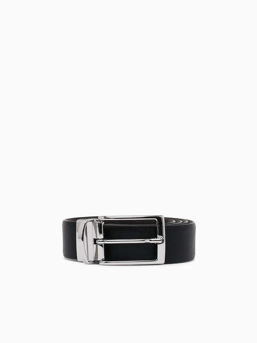 U Belt U35k5a black Coffee print leather