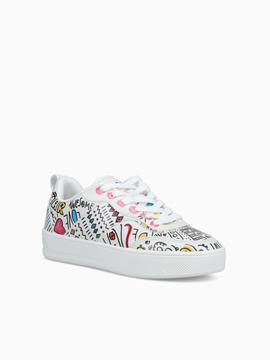 Fancy Lettering White White / 5 / M