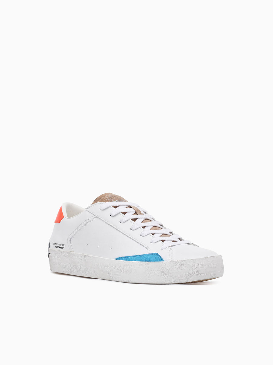 Distressed White Leather White / 39 / M