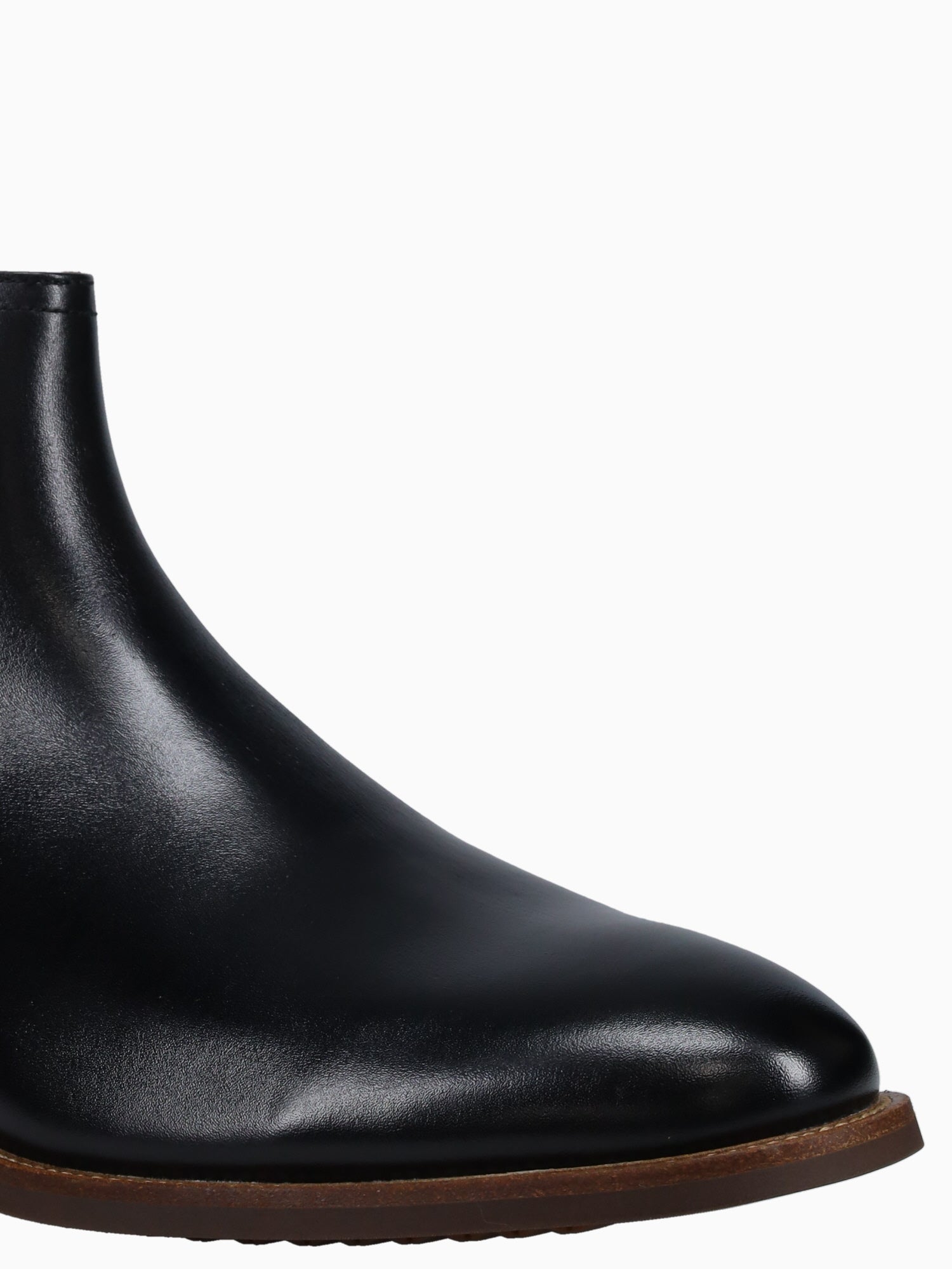 Rucci Plain Toe Gore Boot Black Leather Black / 7 / M