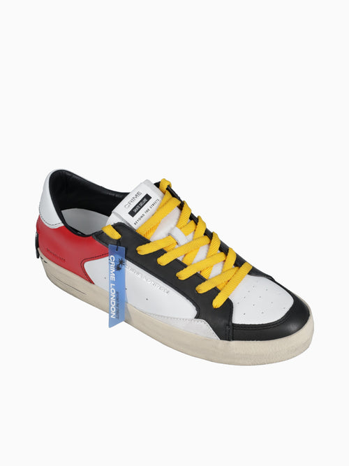 Sk8 Deluxe Blk Wht Red Yel leather White Multi / 40 / M