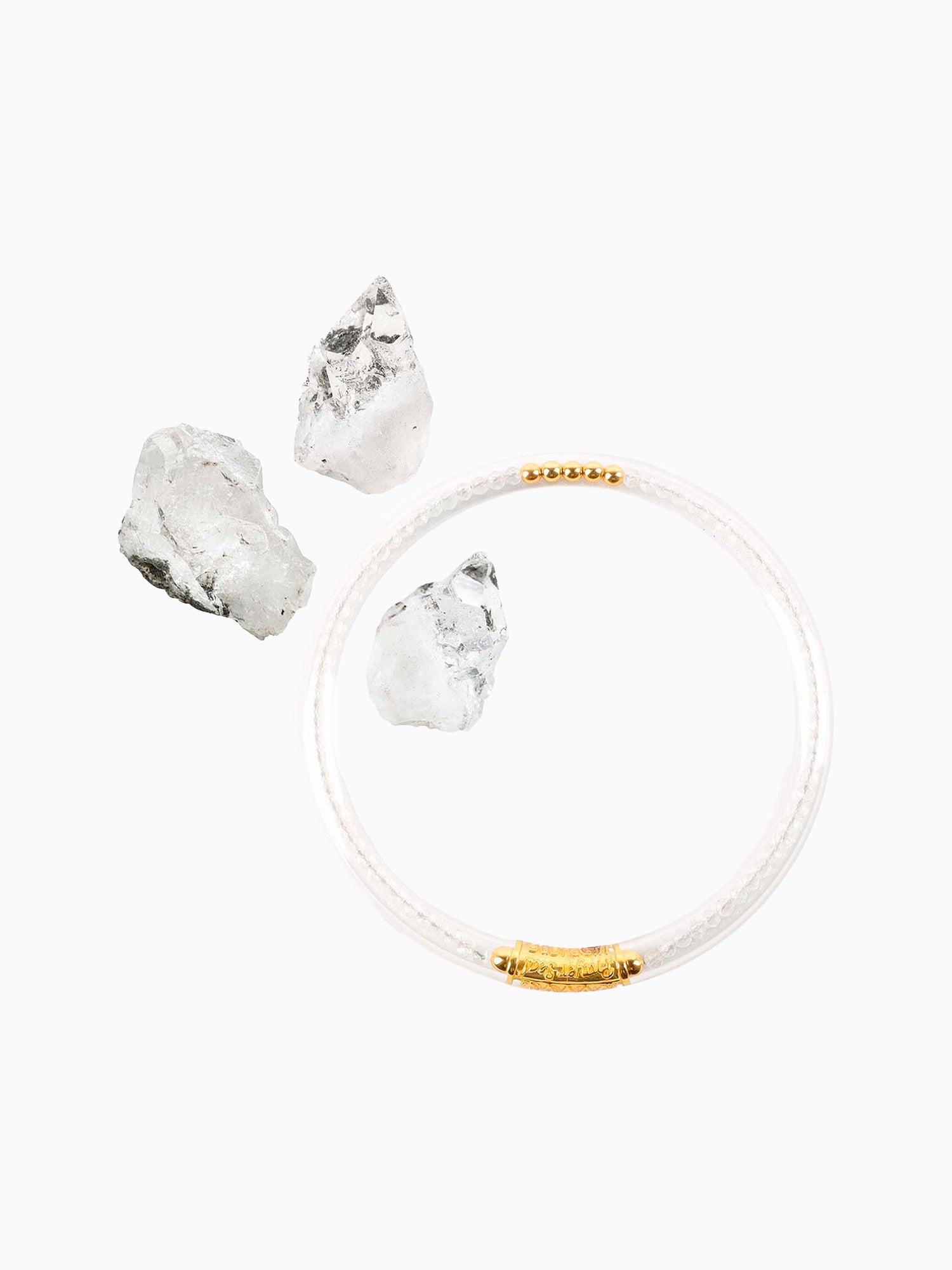 Clear Quartz Luxe All Weather Bangle (AWB) - Serenity Prayer