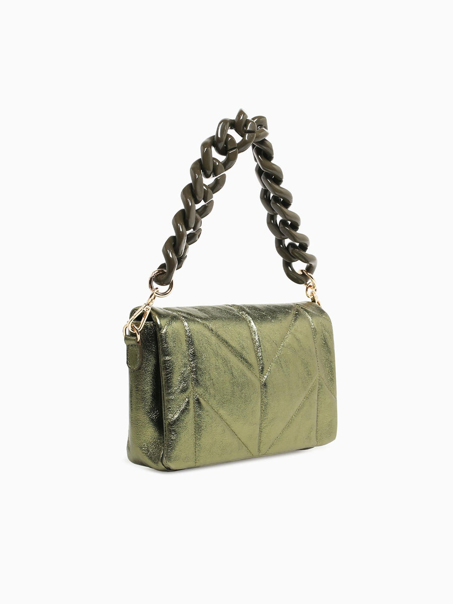 Softy Metal Shoulder Bag Palude Green