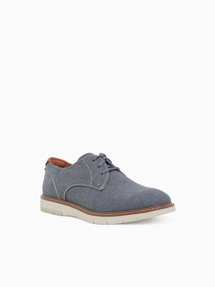 Vibe Canvas Plain Toe Blue Cognac canvas Blue / 5 / M