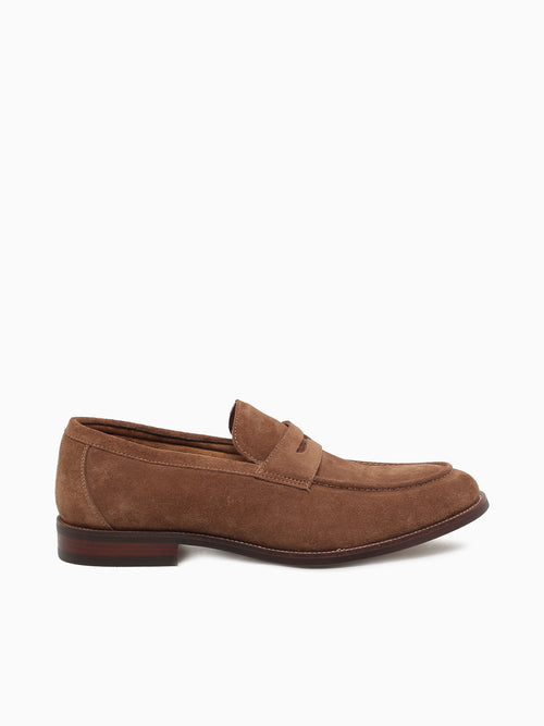 Rucci Moc Toe Penny Mocha Suede Brown / 7 / M