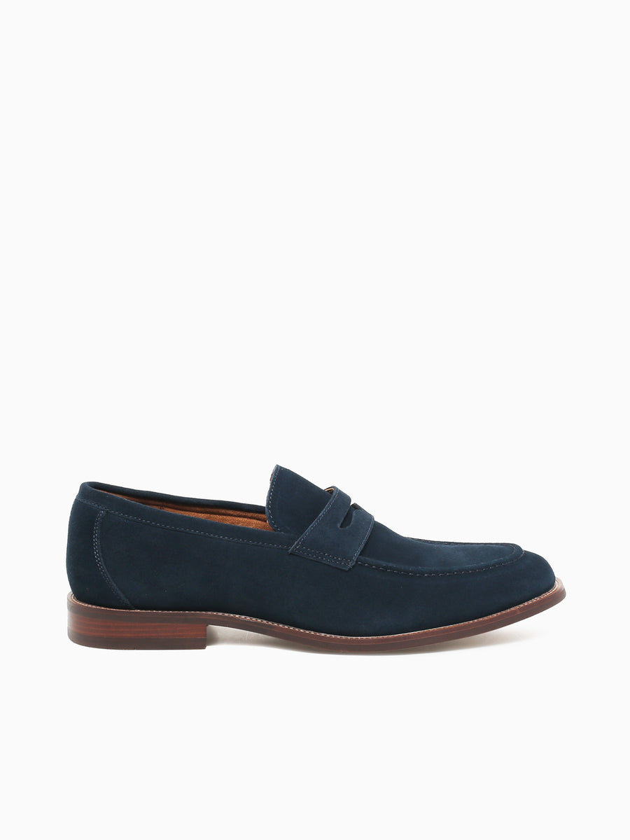 Rucci Moc Toe Penny Navy Suede Navy / 7 / M