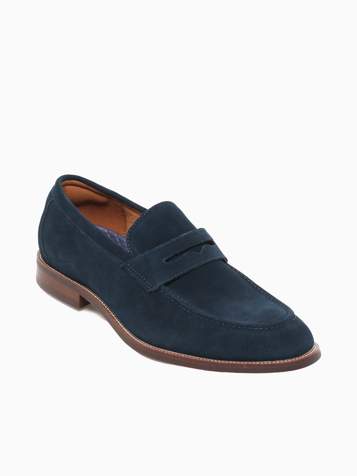 Rucci Moc Toe Penny Navy Suede Navy / 7 / M