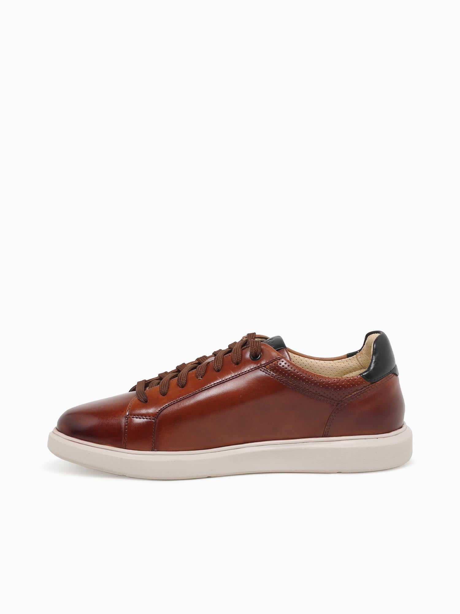 Social Ltt Cognac Black leather Tan / 7 / M