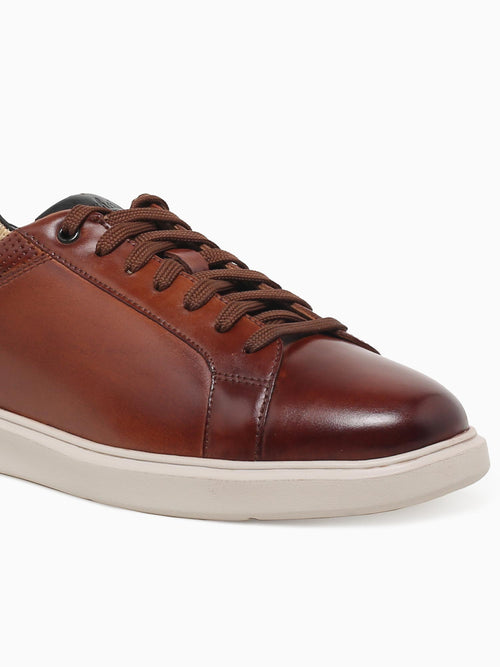 Social Ltt Cognac Black leather Tan / 7 / M