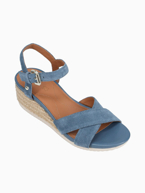 D Ischia Corda C Avio Suede Blue / 35 / M