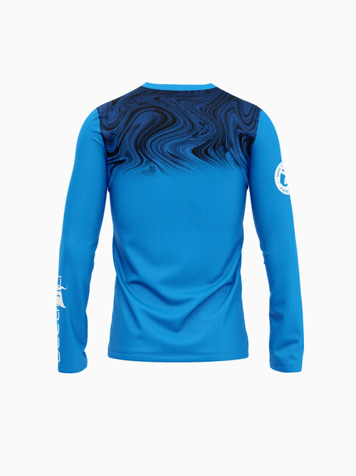 O B rashguard blue shark poly Blue / S