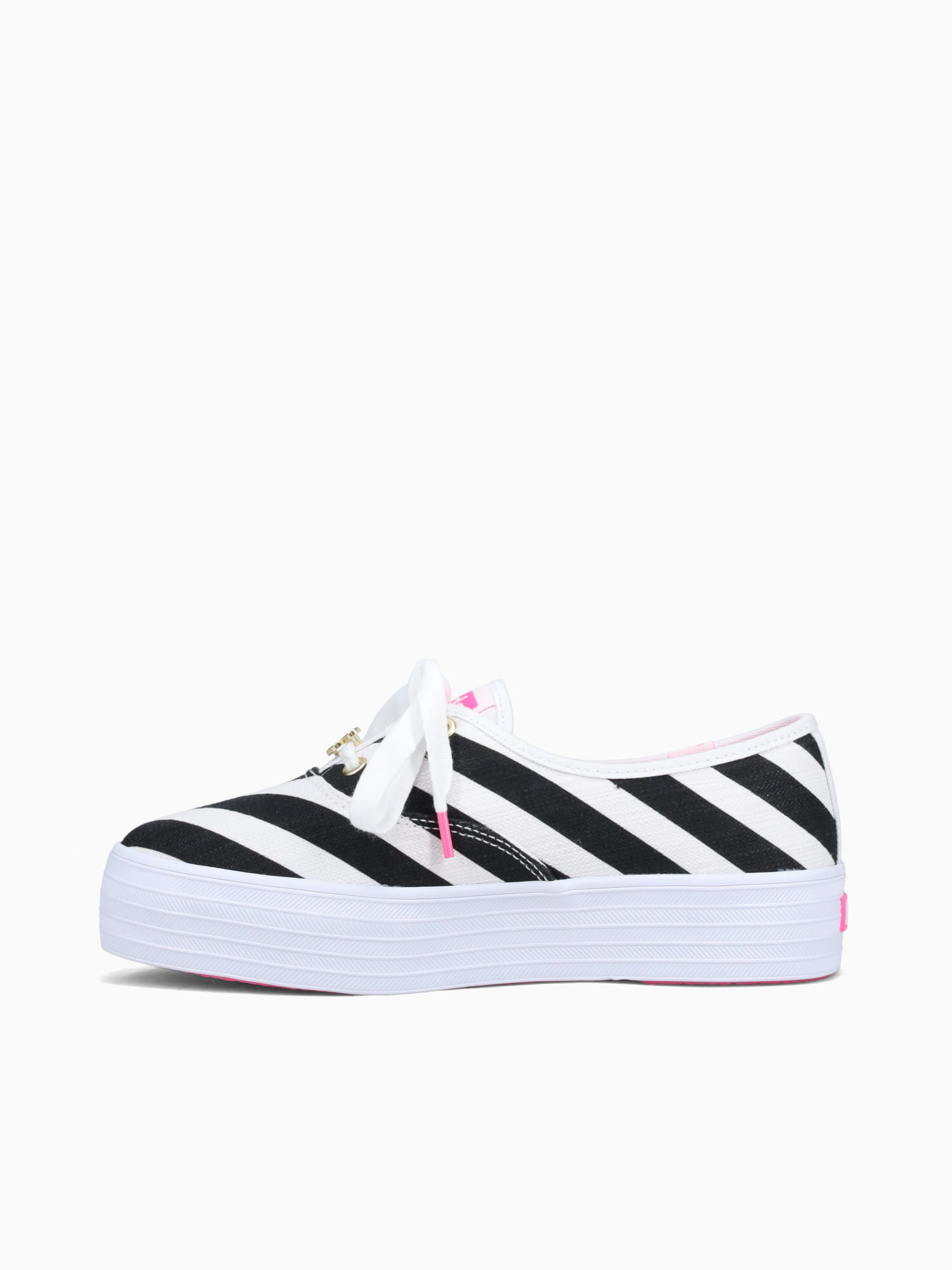 Barbie Point Striped Black White text ca Black White / 5 / M