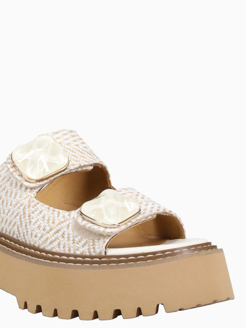 Niema Blanco Beige rafia White / 35 / M