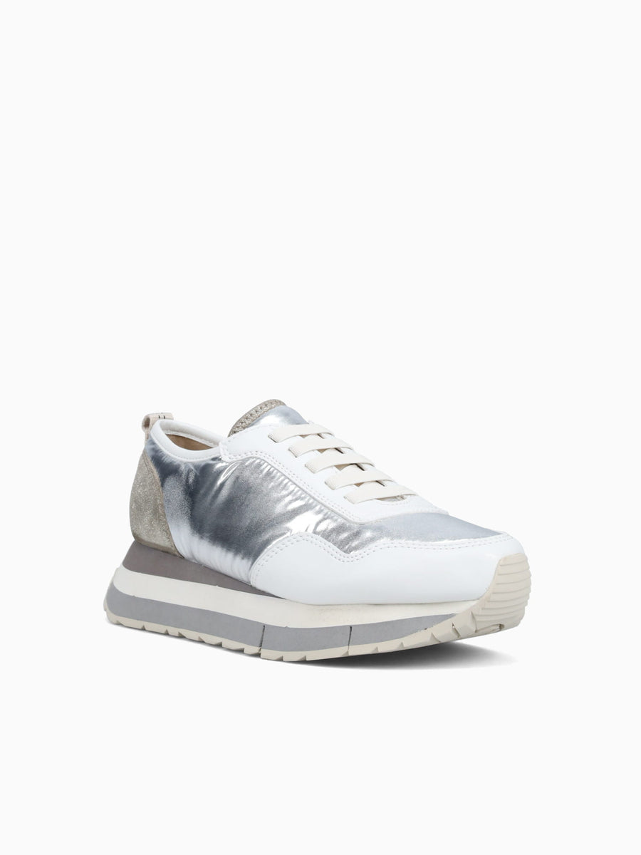 Kinetic Silver Suede Nylon Silver / 5 / M