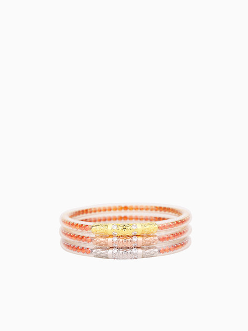 Three Queens All Weather Bangles Flame Orange / S