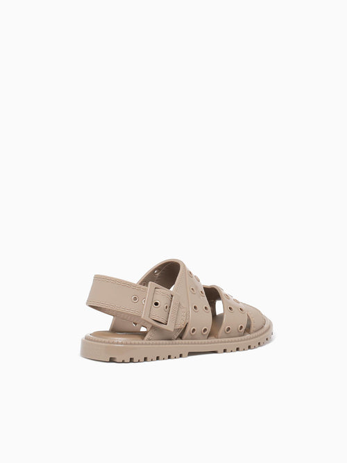 Lock Sandal Clear Silver jelly Taupe / 5 / M