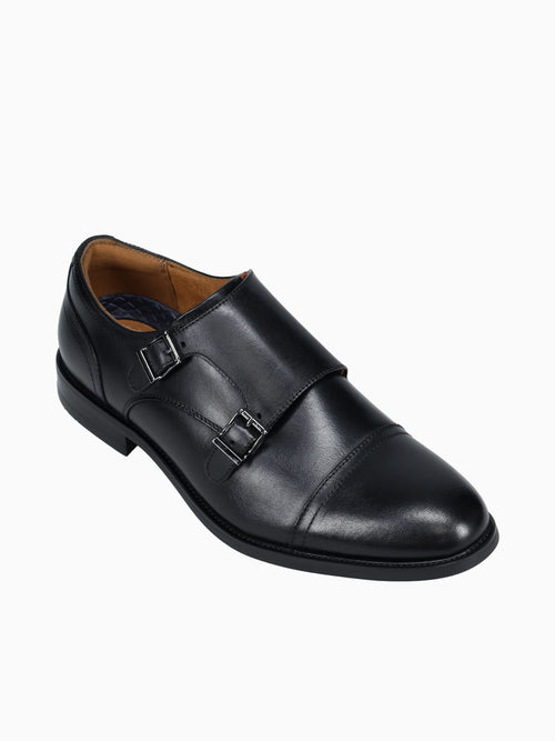 Rucci Double Monk Black Smooth Black / 7 / M