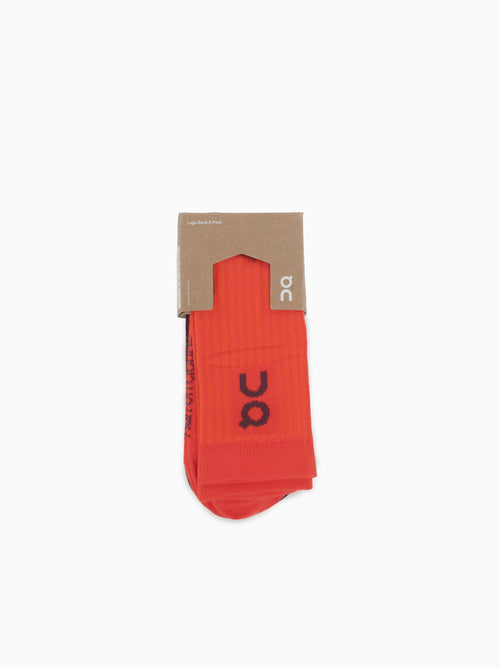 Logo Sock 3pack Spice Mulbery cotton Red Multi / S