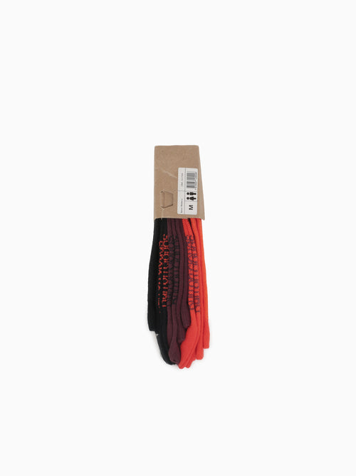 Logo Sock 3pack Spice Mulbery cotton Red Multi / S