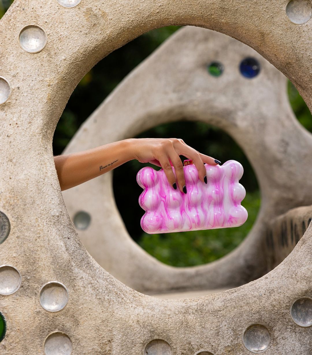 Bubble Box Bag Fuchsia