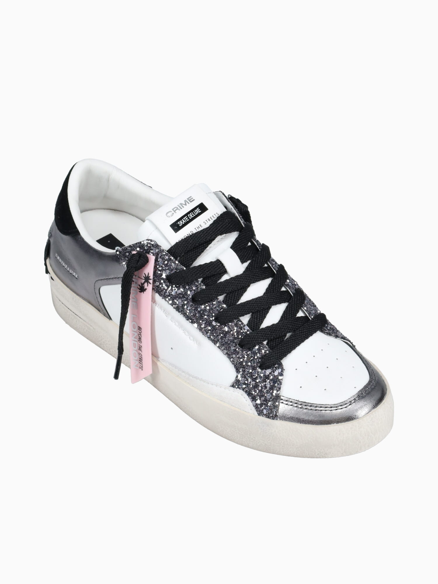 Sk8 Deluxe 21107aa7 10 dkslv Wht lea G Silver / 36 / M