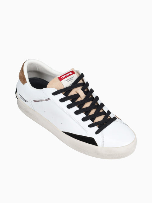 Distressed 15002aa7 10 wht Tan Blk lea S White Multi / 41 / M