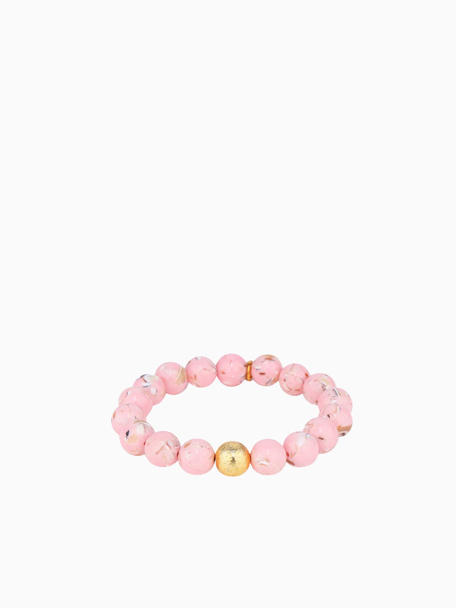 Marble Beaded Bracelet Blush Pink / ONE