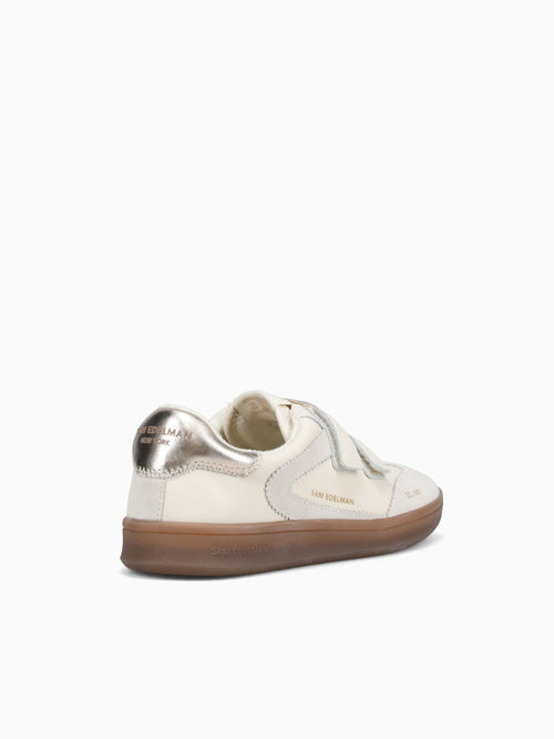 Talia Ivory Wht Gold leather Suede Off White / 5 / M