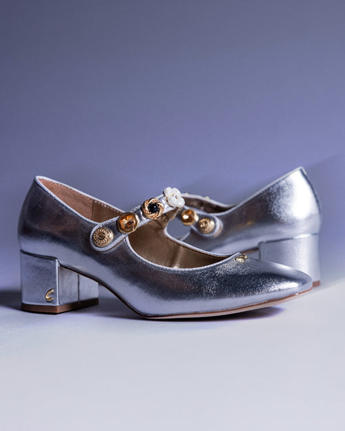 Elaine Soft Silver  Metallic