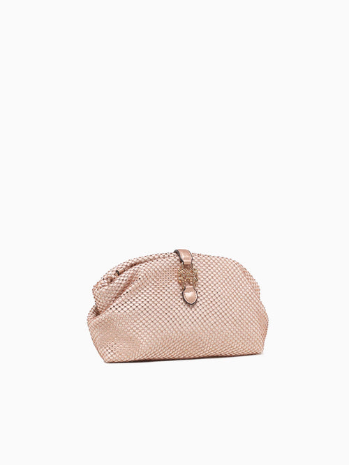 Aura Frame Clutch Winter Peony Gold