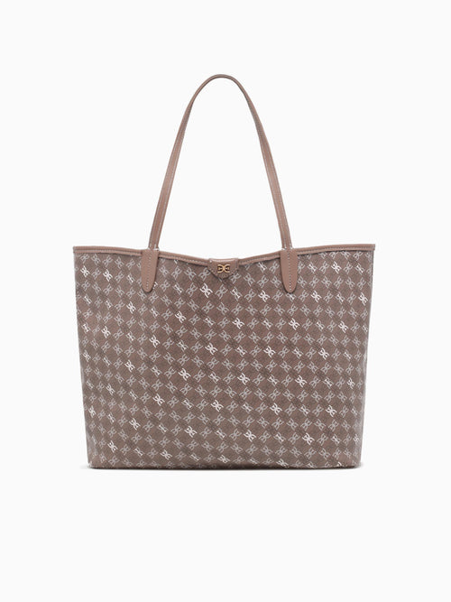 Harper Medium Monogram Shopper Taupe Other