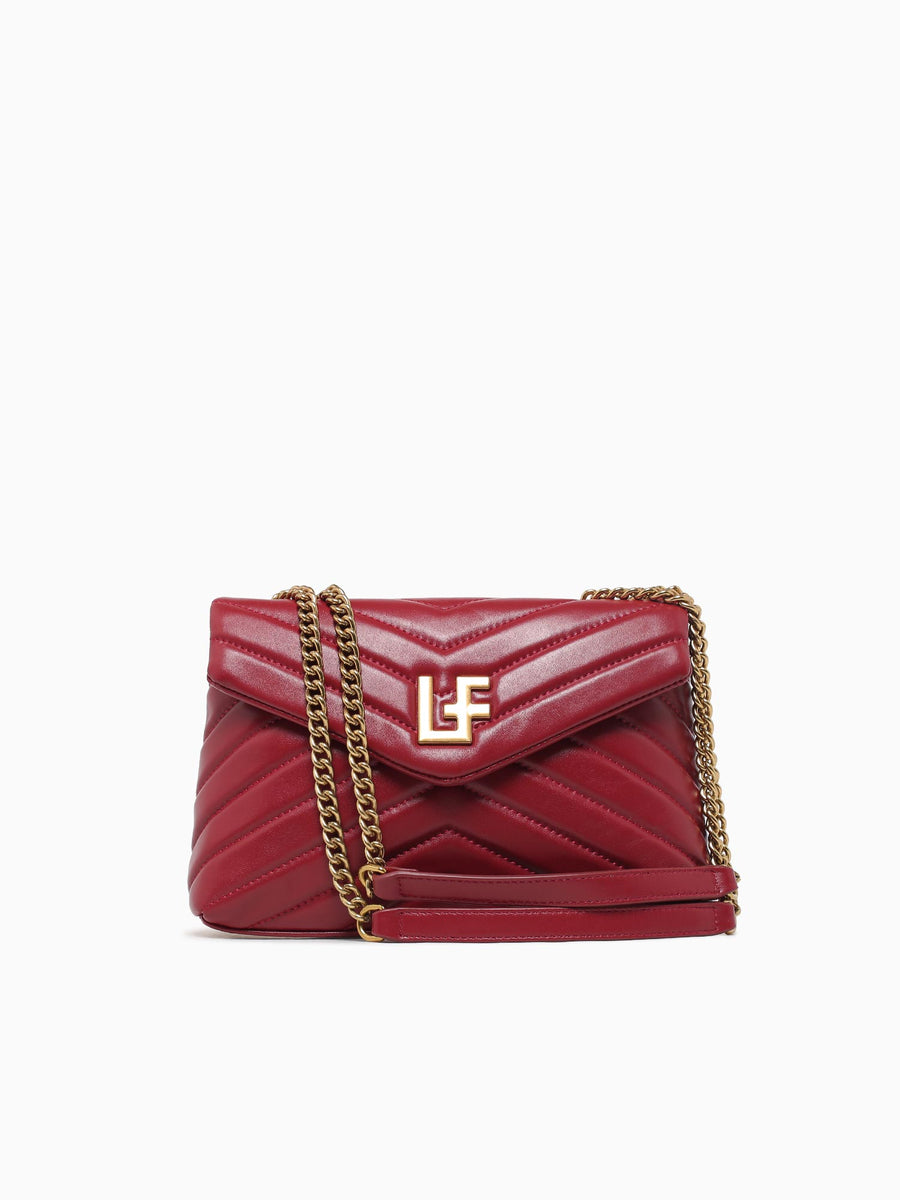 Lf Shoulder Bag Dark Red Leather Dark Red