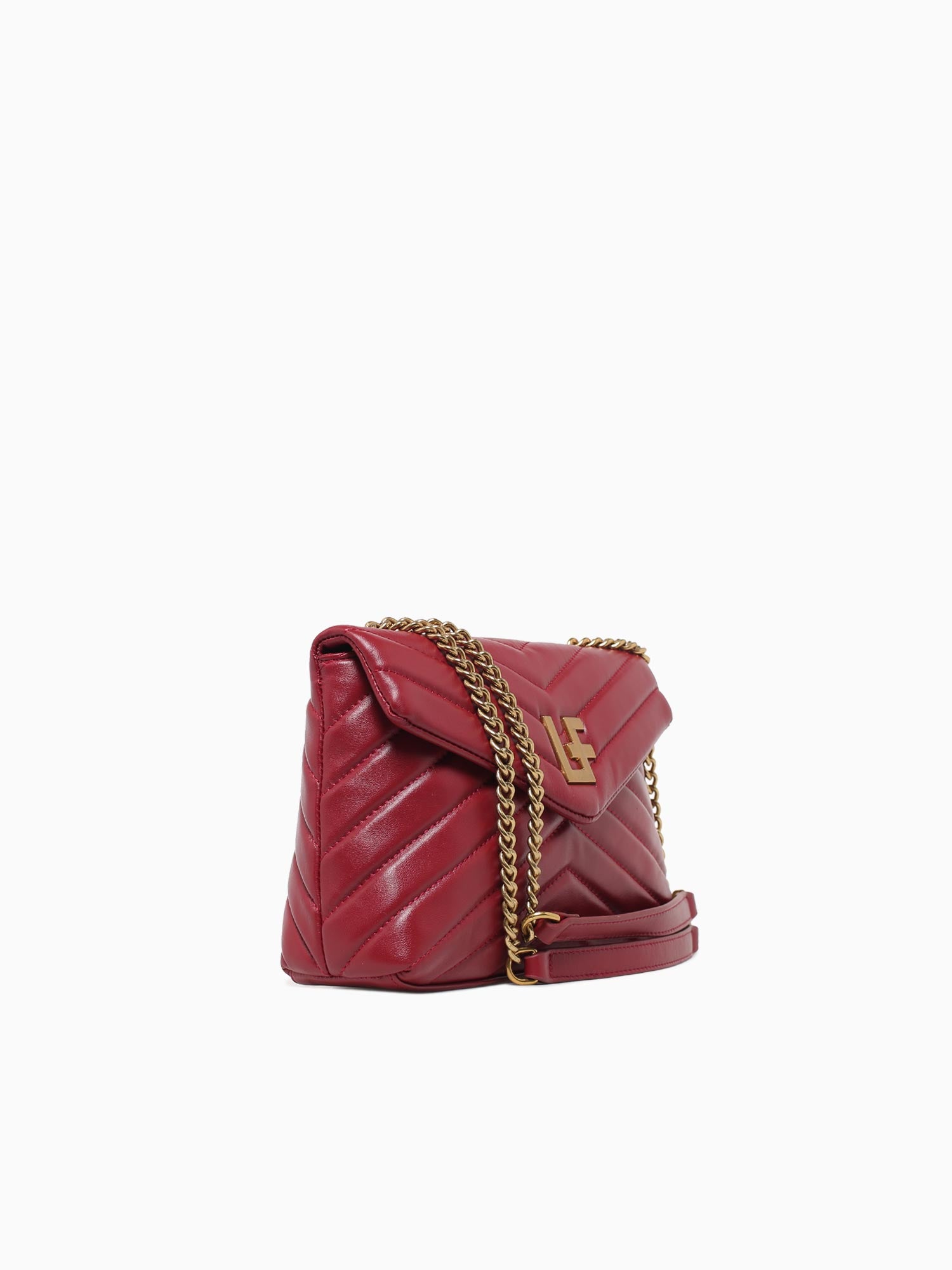 Lf Shoulder Bag Dark Red Leather Dark Red